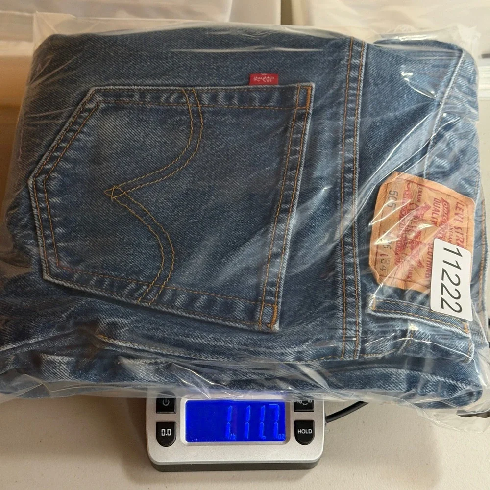 Vintage Levis 505 Regular Fit Mens Blue Straight Leg Denim Jeans‎ W36 L34 Y2K
